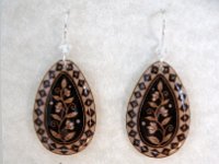Spring Vines Bordered Teardrop Earrings Pysanky Eggshell Jewelry by So Jeo : pysanky pysanka ukrainian easter egg batik art eggshell jewelry pendants earrings drop dangle etched flowers gift women accessories accessory pendant necklace bail crystal finding sterling silver filled sojeo flowers celtic purple white red pink brown green purple orange cream burgundy magenta teal turqoise crows crow blue black so jeo art handmade